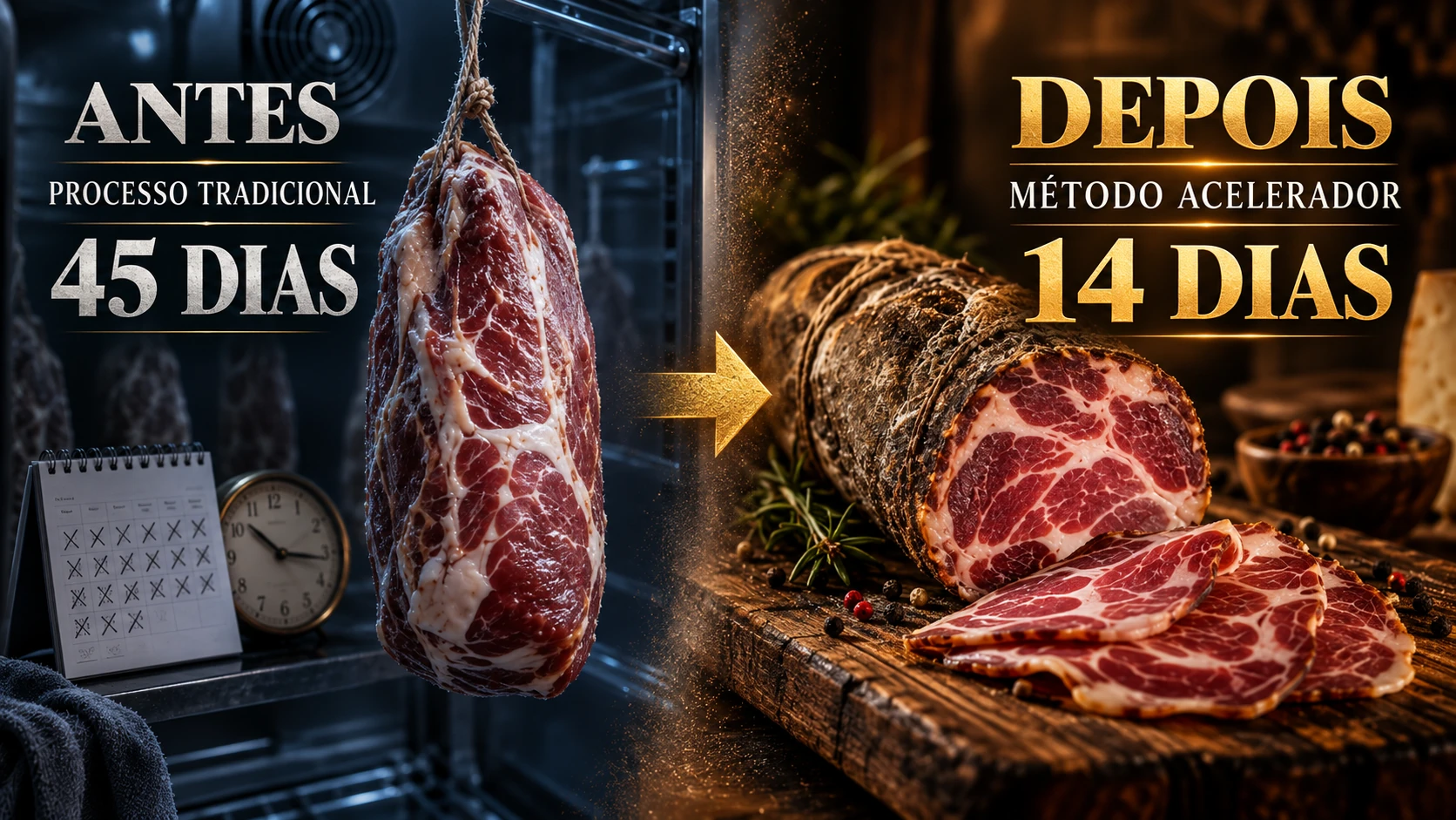Antes e depois: processo tradicional de 45 dias e método acelerador de 14 dias